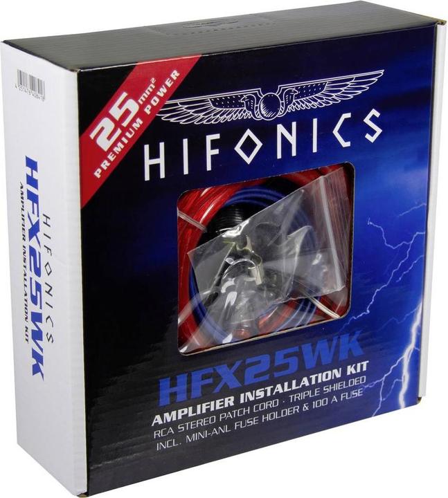 Immagine prodotto Hifonics Set di cavi di alimentazione HiFi per auto 25 mm², 25 mm², 0,5 mm²