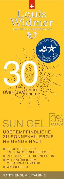 Produktbild Louis Widmer Sun Gel parfümiert (Sonnengel, SPF 30, 100 ml, 143 g)