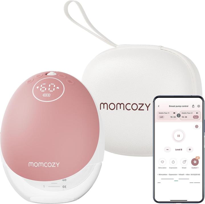 Momcozy Tire-lait mains libres M9 rouge paquet unique
