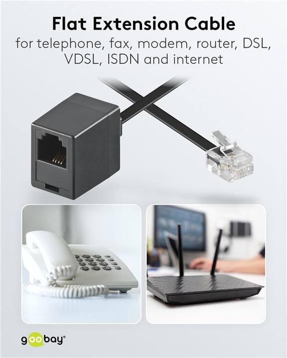 Actual product image Goobay telephone extension cable