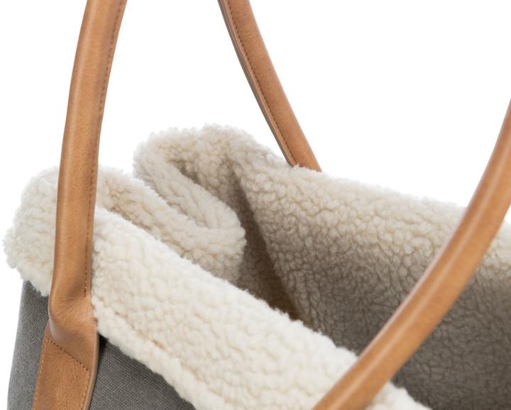 Image du produit Trixie Sac de transport pour animaux Rachel, 25 × 30 × 40 cm, gris/marron clair (Chien, Lavable)