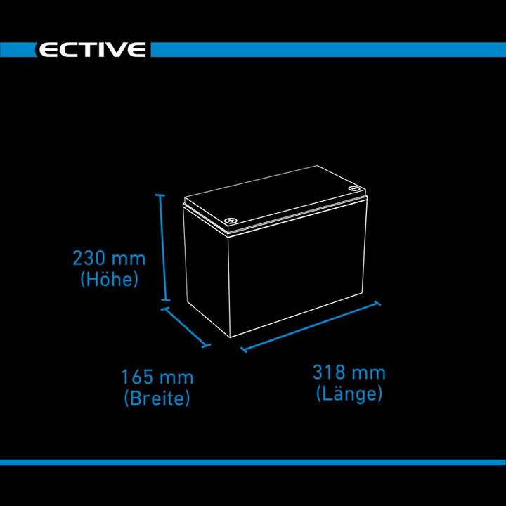 Produktbild Ective LC 125L LT 12V LiFePO4 Lithium Versorgungsbatterie 125 Ah (12 V, 125 Ah)