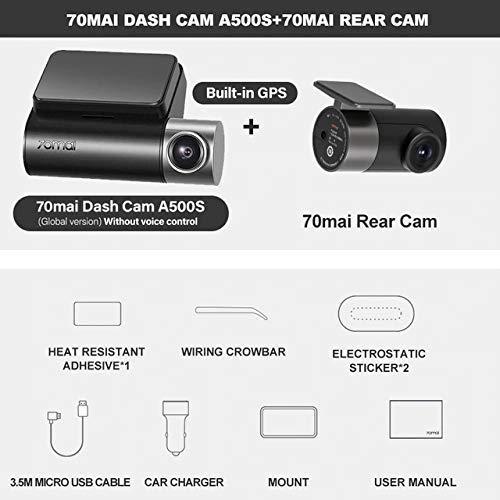 Immagine prodotto 70mai a500s (Display integrato, Microfono incorporato, Visione notturna, Ricevitore GPS, QHD)