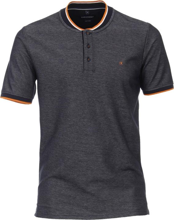 Casa Moda Poloshirt Polo Kurzarmshirt mit College-Kragen und Kontraststreifen (M)