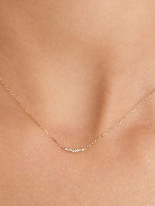 Produktbild Ania Haie NAU004-03YG Magma Curve Damen Halskette Gold 14K, verstellbar (Oro amarillo 14K, 40 - 45 cm)