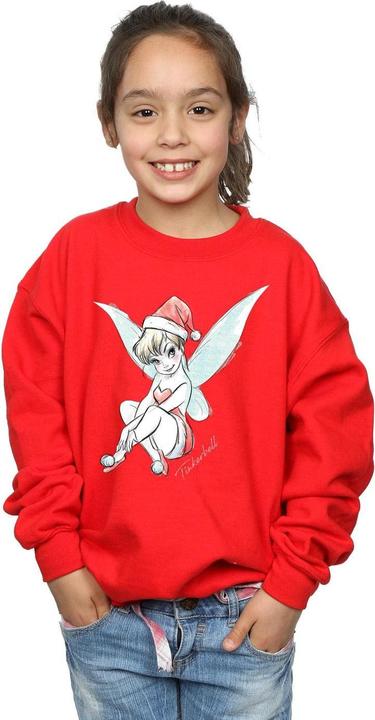 Actual product image Disney Girls Tinkerbell Christmas Fairy Sweatshirt (140, 146)