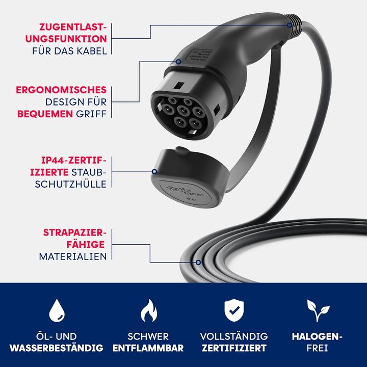Immagine prodotto Ratio Electric E-Line 22 kW 10 metri (Tipo 2, 22 kW, 32 A, 10 m)
