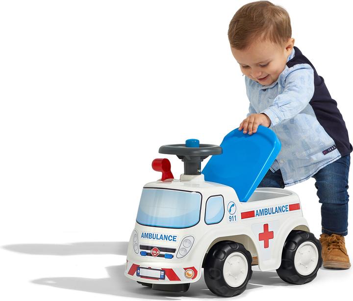 Immagine prodotto Falk Toys Ambulanza cavalcabile con volante e clacson per riporre gli oggetti