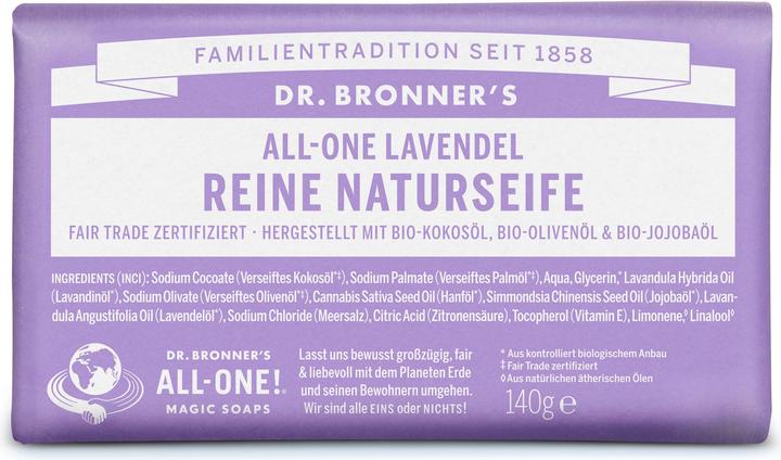 Dr. Bronner's All-One Naturseife Lavendel 140g (Hartseife)