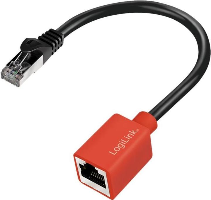 Produktbild LogiLink Geräteschutzadapter für RJ45-Anschlüsse (Break-Away-Adapter) (SFTP, CAT6a, 0.20 m)