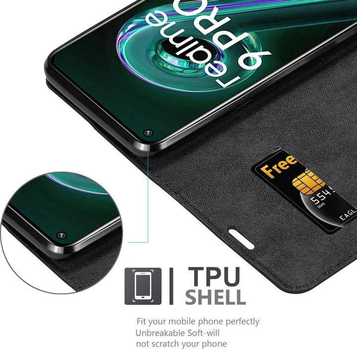 Produktbild Cadorabo Hülle für Realme 9 5G / 9 PRO / V25 / Q5 / OnePlus Nord CE 2 LITE 5G im Book Invis. Magnet Style (Vivo V25, Realme 9 Pro+, OnePlus Nord CE 2 Lite 5G)