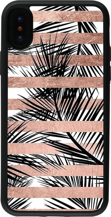 Actual product image PhoneLook Cover Silicone black Palm trees gold stripes (Apple iPhone X, Apple iPhone XS)