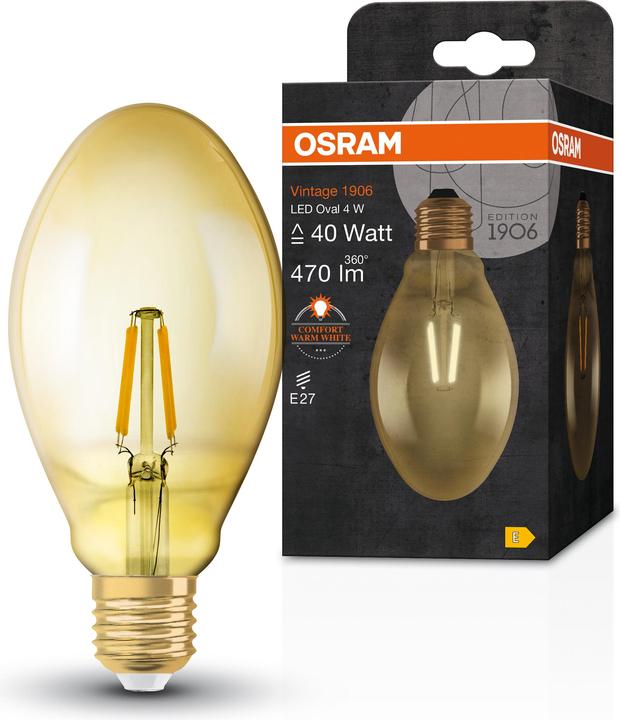 Image du produit Osram Ampoule LED Vintage (E27, 4.50 W, 420 lm, 4 x, E)