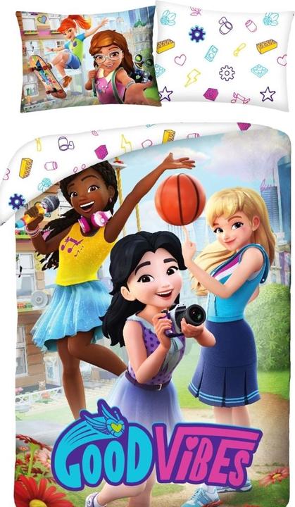 Immagine prodotto MCU Halantex Lego Friends - Set copripiumino singolo e federa per cuscino in 100% cotone - Misura