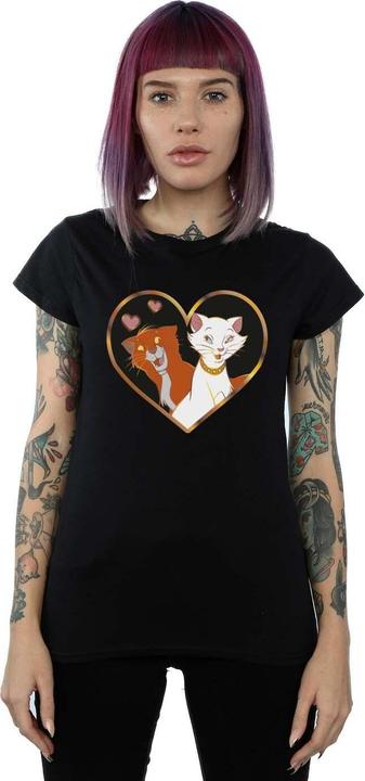 Actual product image Disney Womens/Ladies The Aristocats Heart Cotton T-Shirt (M)
