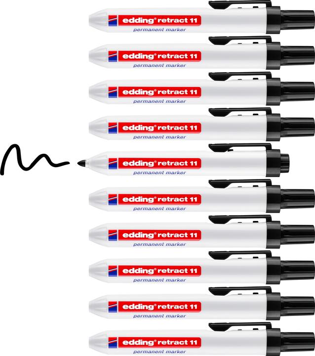 Produktbild Edding Permanent Marker 11 schwarz (Schwarz, 3 mm, 1 x)