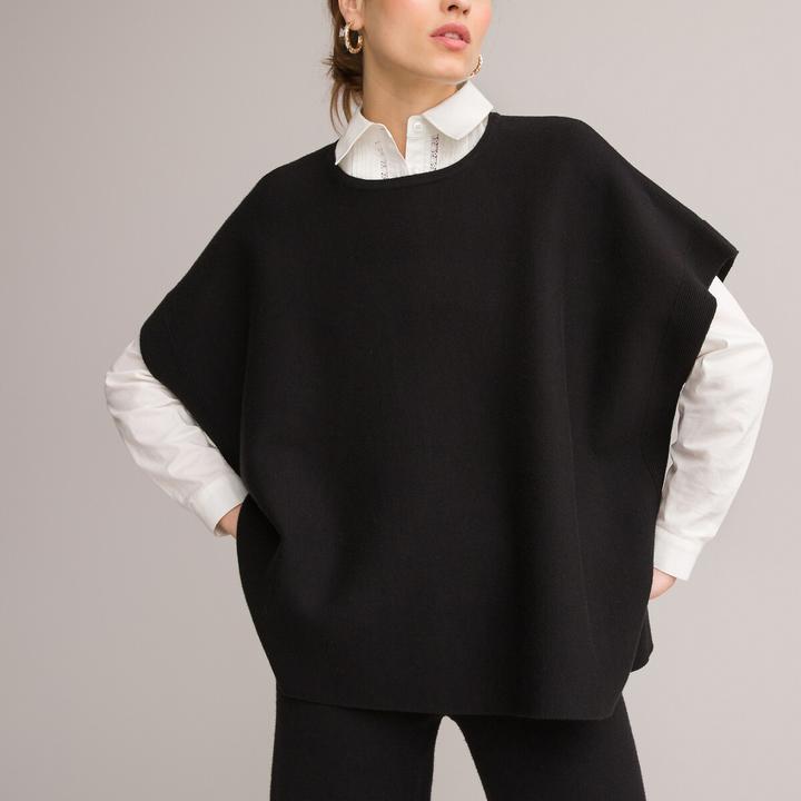 Actual product image Anne Weyburn Poncho with round neckline (42)