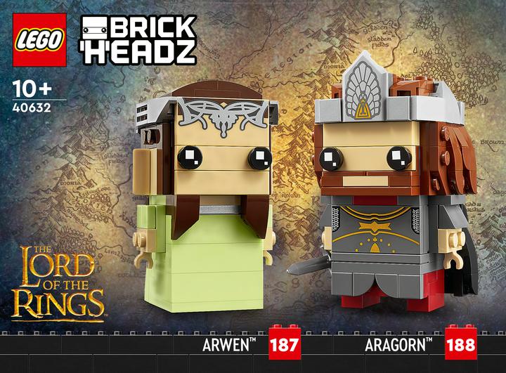 Immagine prodotto LEGO BrickHeadz - Aragorn e Arwen (40632, LEGO Brickheadz)
