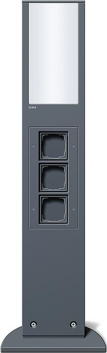 Produktbild Gira E-Säule Licht + 3x Leereinheit 769 mm Energiesäule Anthrazit (E27, IP44)