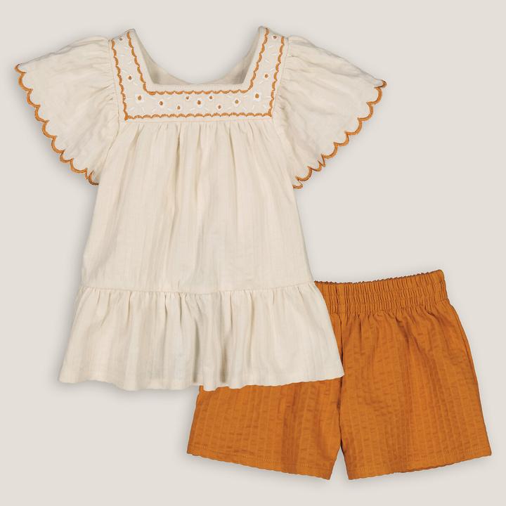 Image du produit La Redoute Collections Ensemble blouse et short (74)