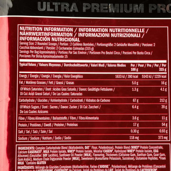 Nährwerte und Zutaten BSN True Mass (Vanille, 1 Stk., 4730 g)