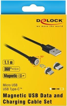 Actual product image Delock USB2.0 charging cable magnetic plugs (1.10 m, USB 2.0)
