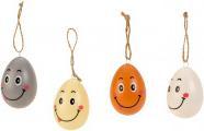 Actual product image IKO Easter eggs plastic with funny faces 12Stk / Bo (12 x, 6 x 4 cm)