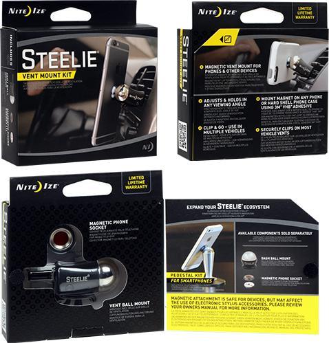 Actual product image Nite Ize Cell phone car mount Steelie air vent mount for phones, navis, GPS