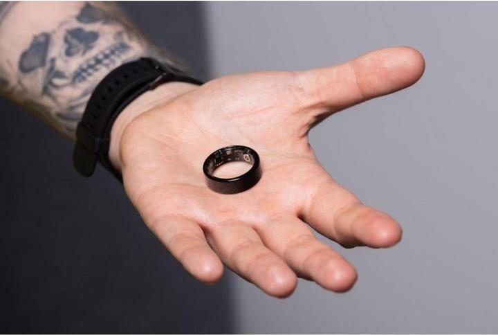 Immagine prodotto OEM Smart device Smart Ring R11M- smart steel ring with charging box Size 7 (17.3mm), black (7, Nero)