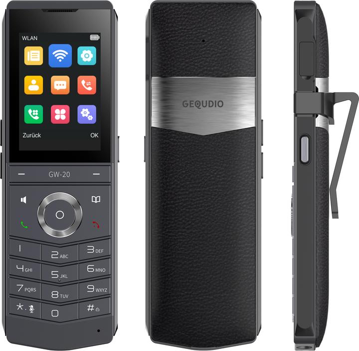 Productafbeelding Gequdio GW-20 WLAN IP Telefon mit Ladeschale, SIP kompatibel
