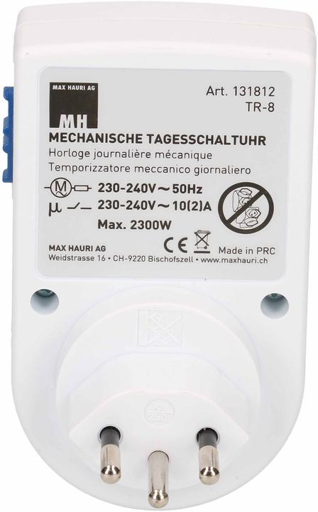 Actual product image Max Hauri Timer 24h analogue, switch (Type 12)