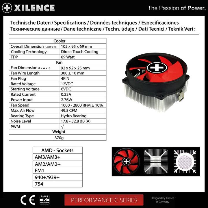 Actual product image Xilence 1000 -, 44.37 CFM, PWM, 17.8 - (105 mm)