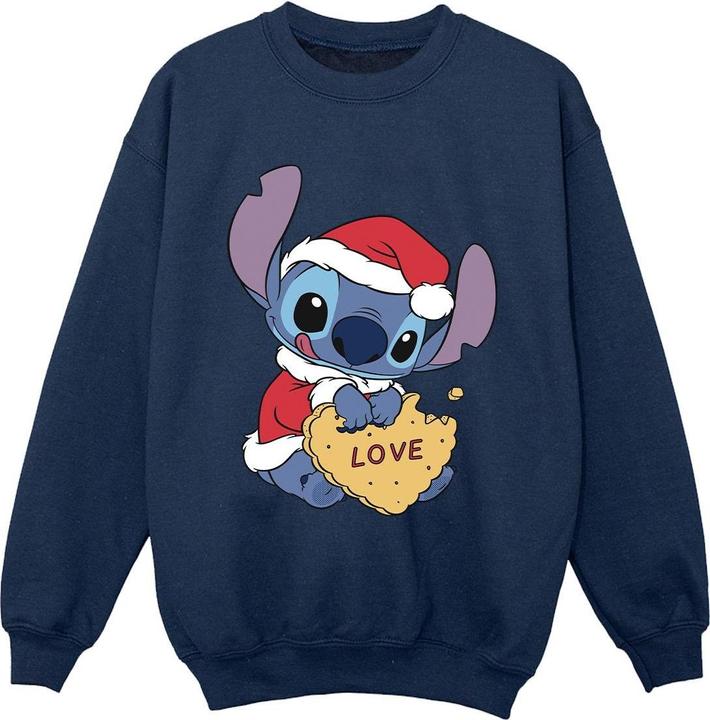 Disney Lilo And Stitch Christmas Love Biscuit Sweatshirt Jungen