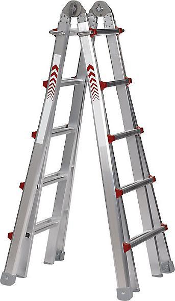 kaiserkraft Teleskop-Klappleiter (Mehrzweckleiter, 530 cm)