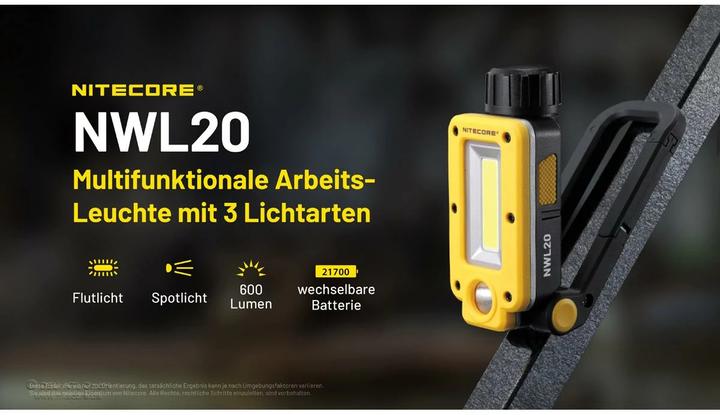 Produktbild Nitecore NWL20 (600 lm)
