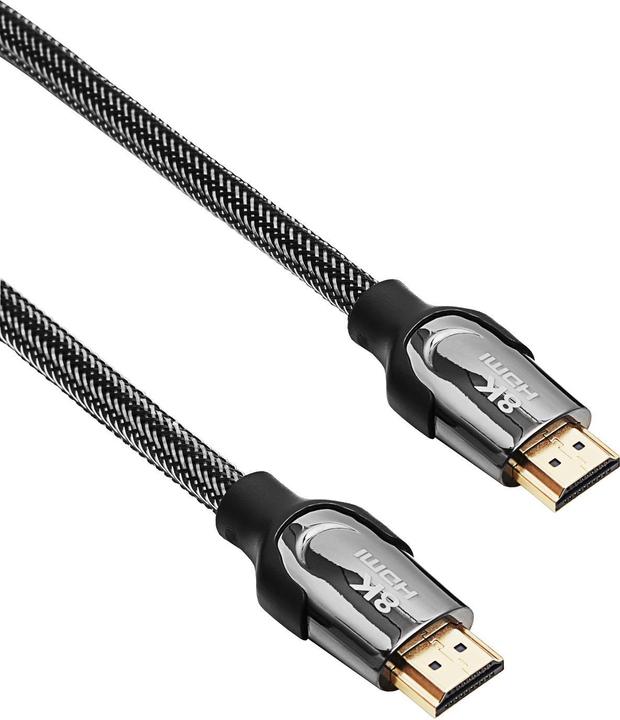 Productafbeelding Akyga Kabel HDMI AK-HD-30S ekranowany CU 48Gb/s 8K 60Hz 4K 120Hz ver. 2.1 3m (3 m, HDMI)