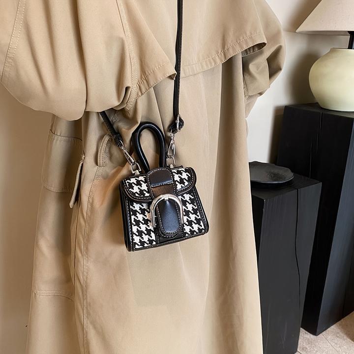 Produktbild Only-Bags.Store Trendy Mini Kontrast Farbe Handtasche, niedlich und modisch Crossbodybag, verstellbare Riemen