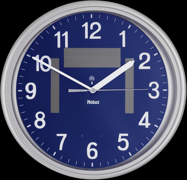 Produktbild Mebus 52560 Funk-Solar-Wanduhr (30 cm)