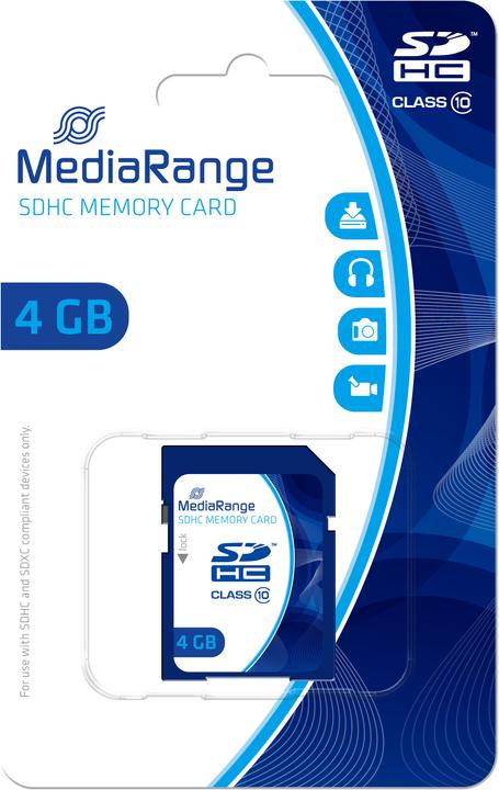 Produktbild MediaRange SDHC Klasse 10 (4 GB, SDHC, U1, UHS-I)