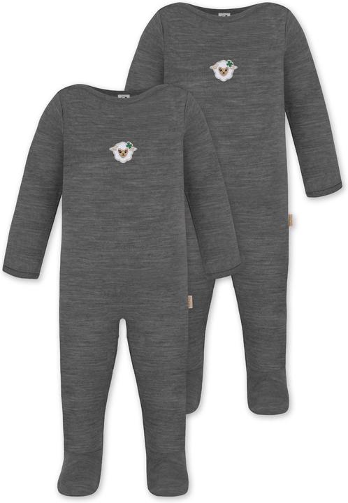 Normani 2er Pack Baby Merino Strampler „Levin" - 9411