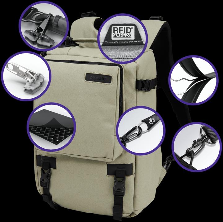 Produktbild Pacsafe Camsafe Z16 Rucksack Kamera & Laptop Slate Green (Kamera Schultertasche)
