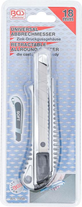 Immagine prodotto BGS Coltello a scatto Larghezza lama 18 mm (Taglierini)