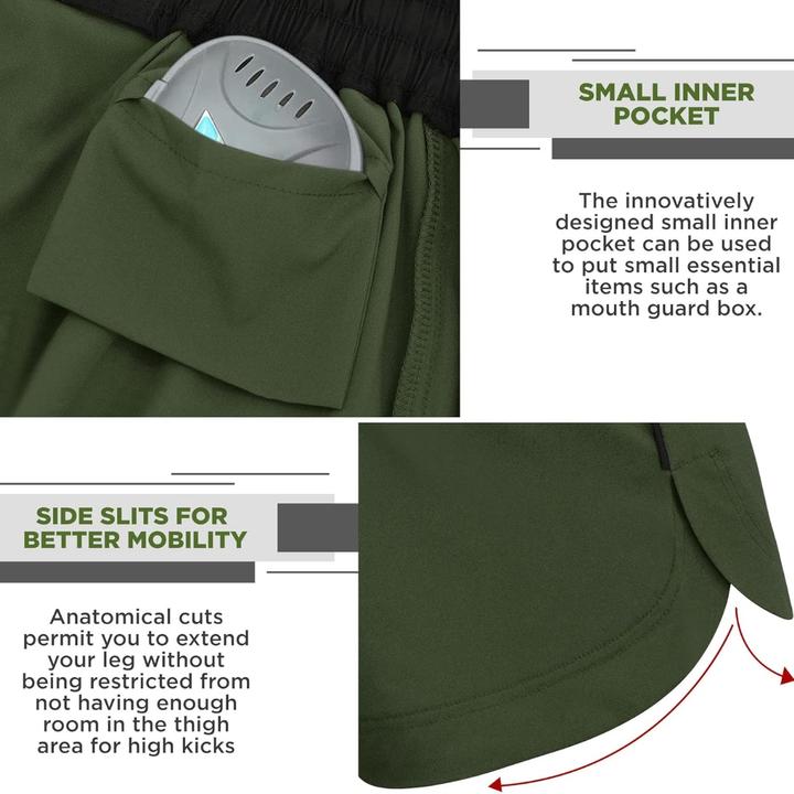 Image du produit Rdx Shorts MMA T15 Vert Armée-L (L)
