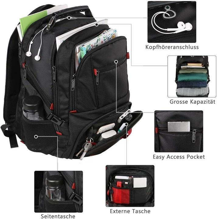 Image du produit Matein Sac à dos pour ordinateur portable, sac à dos de voyage (55 l)