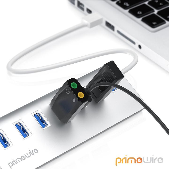 Immagine prodotto Primewire Hub USB 3.0 a 7 porte con cavo di prolunga da 1 m, custodia in alluminio dell'hub USB e alimentatore (USB-A, 7 Porti)