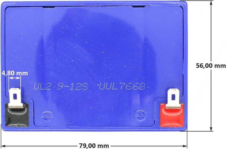 Actual product image Ultracell Battery UL2.9-12 (12 V, 2.90 Ah)
