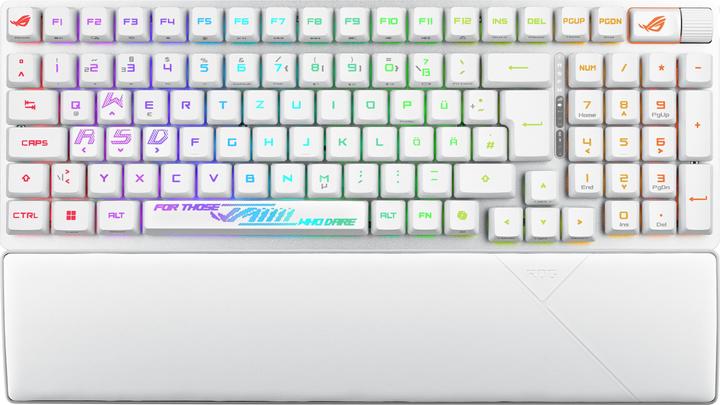 Produktbild ASUS Tastatur ROG Strix Scope II 96 RX Wireless WHT (DE, Kabellos, Kabelgebunden)