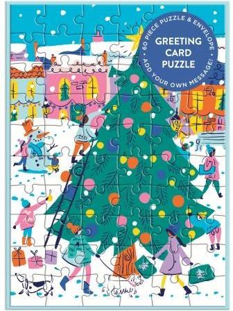 Actual product image Abrams & Chronicle Merry & Bright Greeting Card Puzzle (90 pieces)