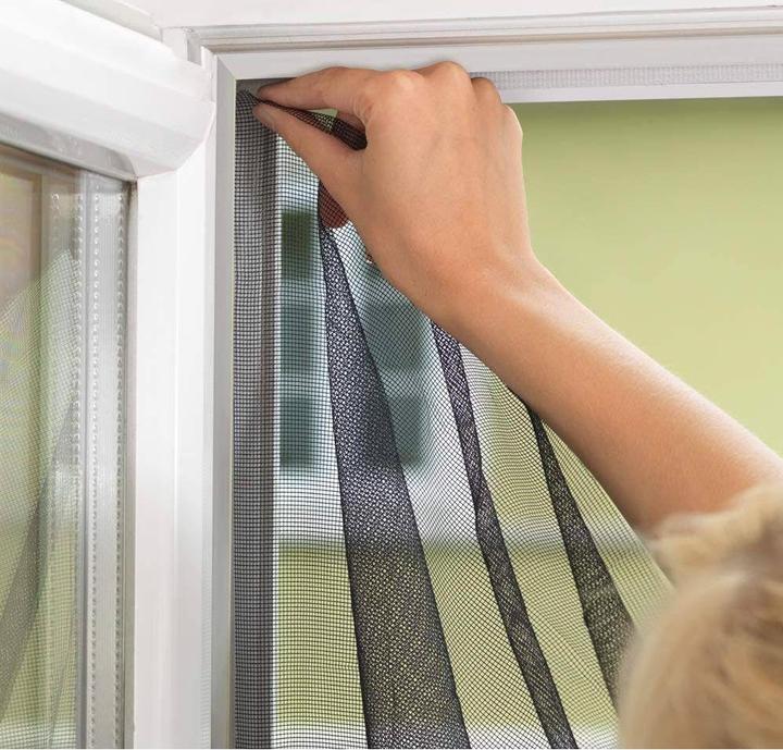Actual product image tesa STANDARD insect screen for windows, two-piece, with Velcro tape, without drilling (65 x 220 cm)