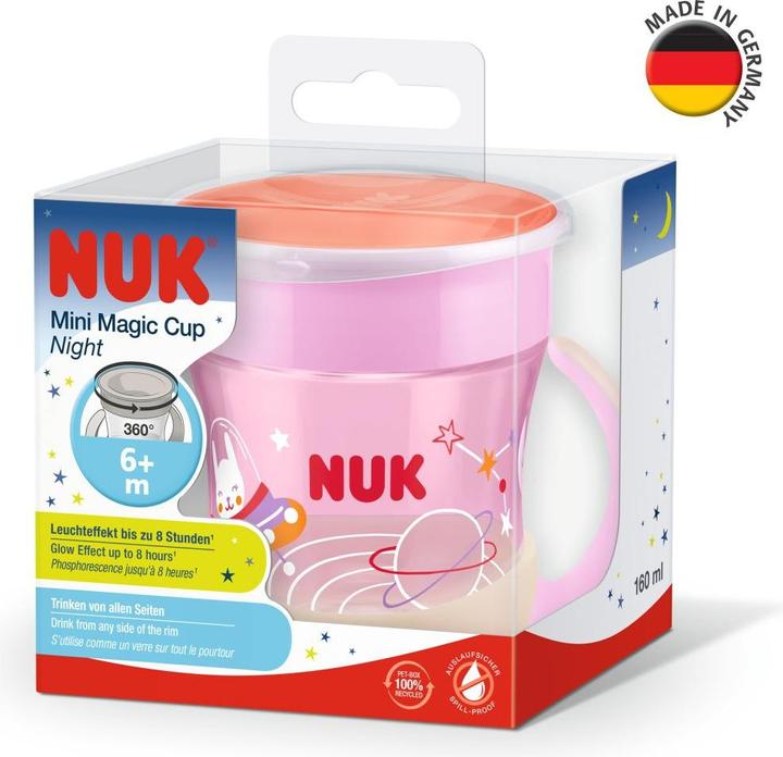 Produktbild NUK Mini Magic Cup Night, 160ml, einzigartiger Trinkrand, abdichtende Silikonscheibe, ab 6 Monaten